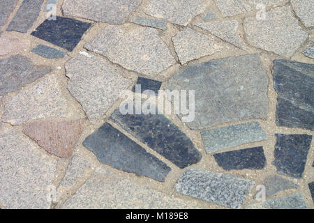 Pavimento in granito a secco giornata di sole Foto Stock