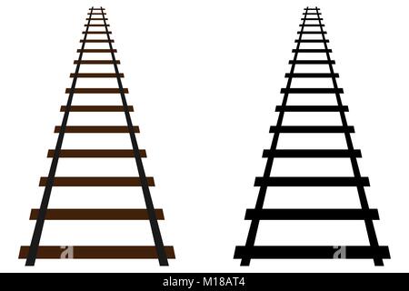 Binario ferroviario icona Vettore, scaletta icona vettore, Illustrazione Vettoriale