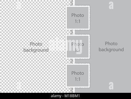 Moderni telai photo collage template soft bordi bianchi. Illustrazione Vettoriale. Illustrazione Vettoriale