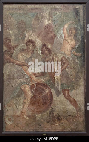 Napoli. L'Italia. Achille, travestito da donna sull'isola di Skyros, viene smascherata da Ulisse. Museo Archeologico Nazionale di Napoli. Nazionale di Napoli Foto Stock