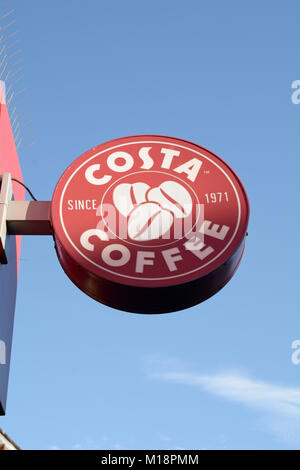 Costa Coffee segno Foto Stock