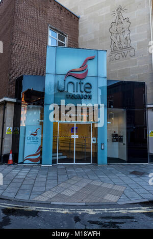 Unite il Sindacato HQ, trasporti e Unione generale dei lavoratori, Bristol, Regno Unito Foto Stock