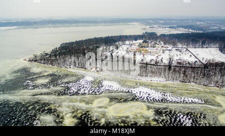 Kaunas, Lituania: Pazaislis Monastero e chiesa in inverno Foto Stock