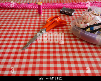 Tessuto e Kit da cucito Foto Stock