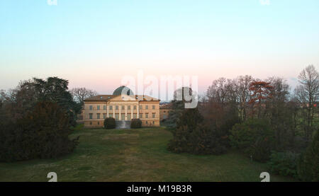 Vista aerea di villa Levi in Coviolo, università, Reggio Emilia, Italia Foto Stock