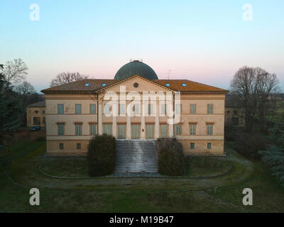 Vista aerea di villa Levi in Coviolo, università, Reggio Emilia, Italia Foto Stock