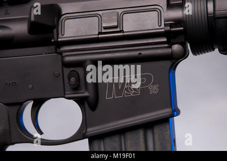 Smith e Wesson M&P15 Rifle Foto Stock