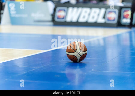 Birmingham, Regno Unito. 28 gen, 2018. WBBL: finali di Coppa Wildcasts vs orgoglio al Birmingham Arena Nottingham Wildcats vs Caledonia orgoglio. (C) il credito: pmgimaging/Alamy Live News Foto Stock