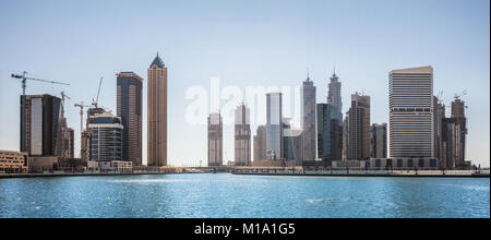 Dubai Business Bay, Dubai, Emirati Arabi Uniti Foto Stock