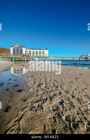 In Seebrucke Sellin sull'isola di Rügen, Mar Baltico, Germania settentrionale Foto Stock