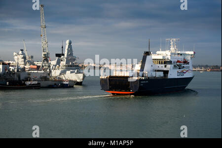 Condor Ferries, Commodore Clipper vela da Portsmouth Foto Stock