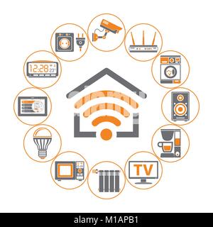 Smart Home e Internet delle cose Illustrazione Vettoriale