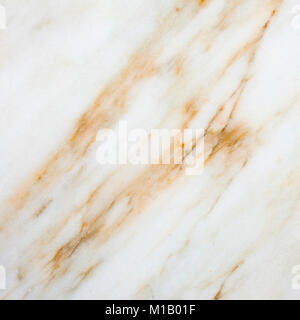 Marmo di Carrara texture con venature di colore arancione Foto Stock