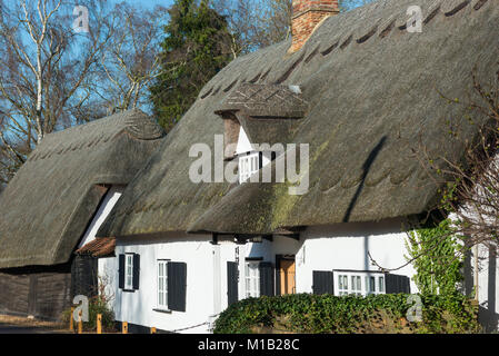 Boot e pattino Cottage, comune Lane , Hemingford Abbots, Cambridgeshire, Inghilterra, Regno Unito. Foto Stock