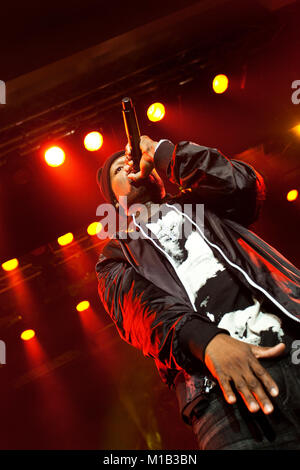 Il rapper americano, attore e imprenditore 50 Cent esegue un concerto dal vivo a UKEN 2010 a Bergen. Norvegia, 11/03 2010. Foto Stock