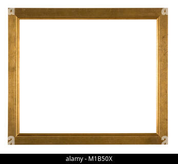 Grandi vuoti picture frame, distressed finitura oro Foto Stock