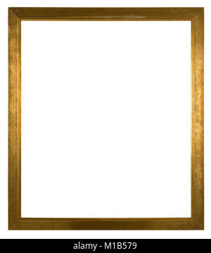 Grandi vuoti picture frame, distressed finitura dorato Foto Stock