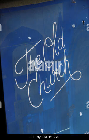 Viste generali della vecchia chiesa a Stoke Newington, Londra, Regno Unito. Foto Stock