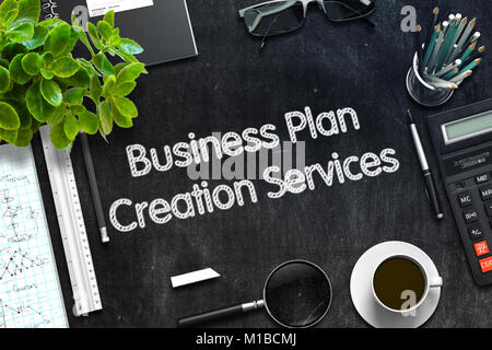 Business plan Creazione del concetto di servizi. 3D render. Foto Stock