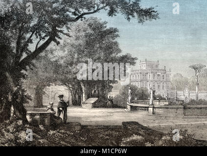 La Villa Doria Pamphili, paesaggistici più grande parco pubblico di Roma del XIX secolo Foto Stock