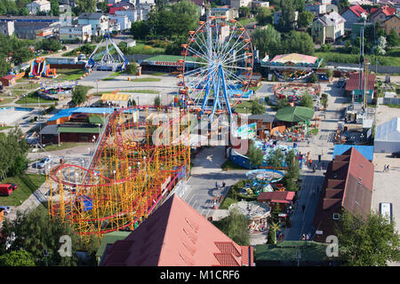 Parco Divertimenti in città Wladyslawowo in Polonia Foto Stock