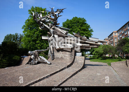 Monumento ai difensori del polacco Post nella città di Danzica in Polonia Foto Stock