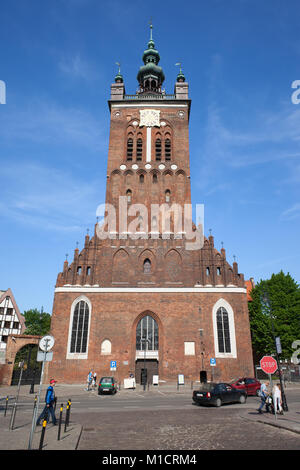 La Chiesa di Santa Caterina (Kościół Św. Katarzyny) nella città di Gdansk, Polonia Foto Stock
