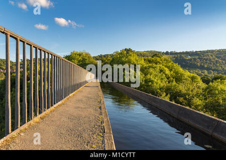Vista sull'Acquedotto Pontcysyllte vicino Trefor a Wrexham, Wales, Regno Unito Foto Stock
