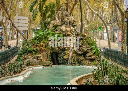 Pozzetti, Avenida da Liberdade, Lisbona, Portogallo, Brunnen, Lisbona Foto Stock