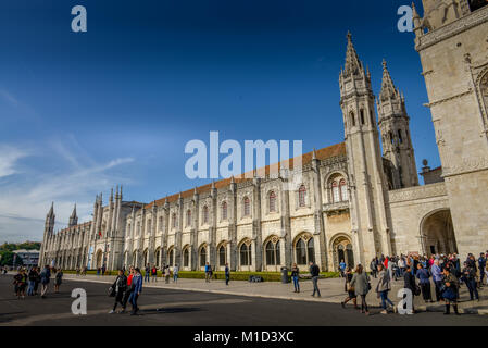 'Mosteiro dos Jeronimos monastero', Belem, Lisbona, Portogallo, Kloster 'Mosteiro dos Jeronimos', Lisbona Foto Stock