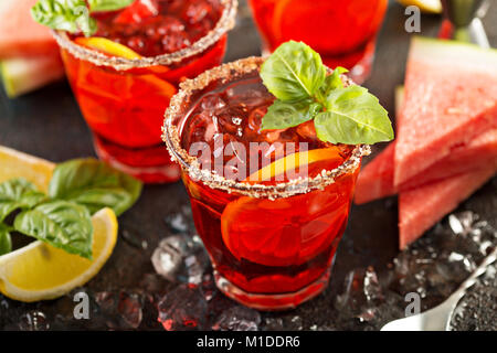 Anguria di agrumi e basilico margarita Foto Stock