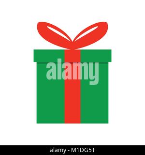 Green Box regalo vettore grafico illustrazione simbolo segno di Design Illustrazione Vettoriale