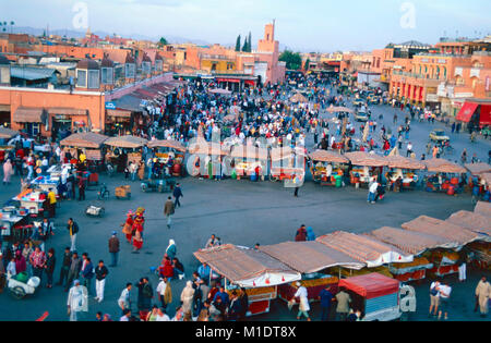 Jemma al-Fnaa,a Marrakech,Marocco Foto Stock