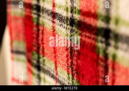 Red Textured Plaid Foto Stock