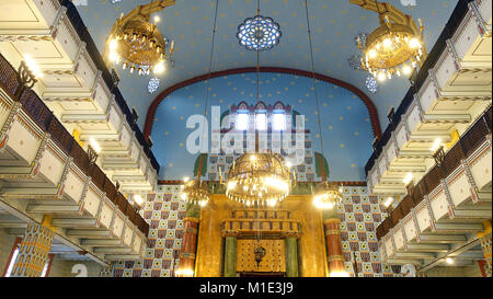 Via Kazinczy sinagoga ortodossa, Budapest, Ungheria Foto Stock