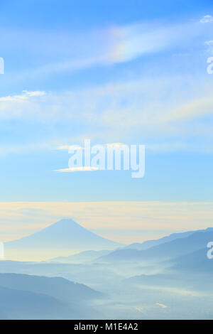 Bellissima vista del Monte Fuji, Prefettura di Nagano, Giappone Foto Stock