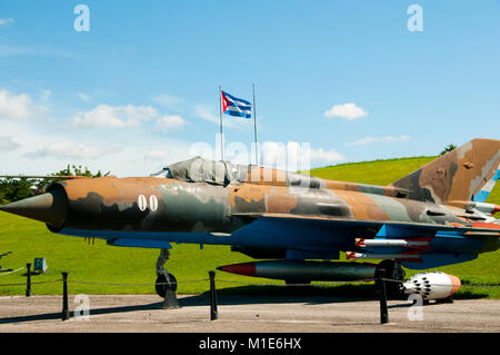 Soviet jet da combattimento aereo - Havana - Cuba Foto Stock