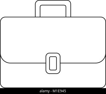 Scuola college university line art poster icona Borsa in pelle borsa zaino. Illustrazione Vettoriale