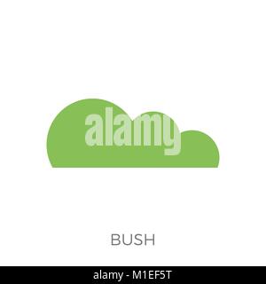 Bush Icona vettore. Isolato su sfondo bianco. Alla moda stile piatto. Illustrazione Vettoriale
