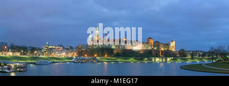 Il castello di Wawel - Cracovia in Polonia Foto Stock