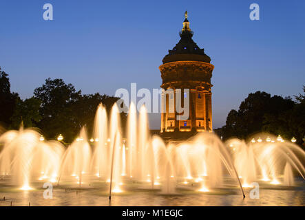 Mannheim, Wasserturm Foto Stock