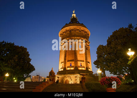 Mannheim, Wasserturm Foto Stock