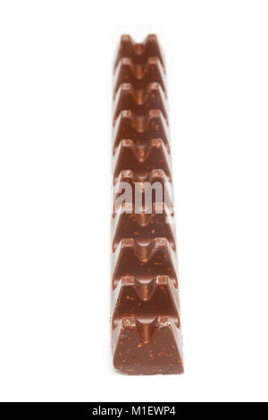 Poundland's Twin Peaks £1 barra di cioccolato un Toblerone bar lookalike, isolato su una bianca di sfondo per studio. Foto Stock