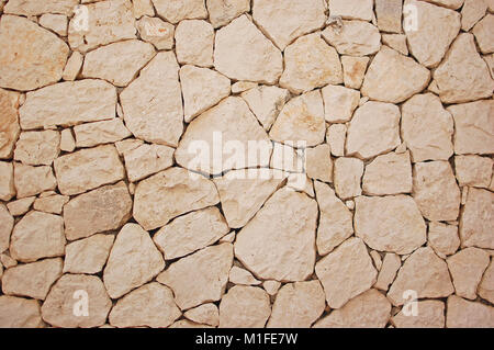 Muro di pietra naturale Foto Stock