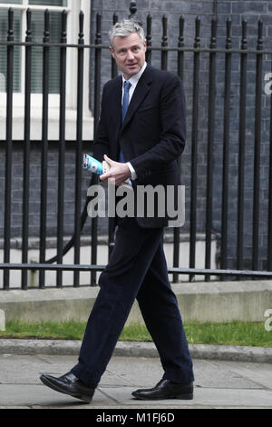 Londra, Regno Unito. 30 gen, 2018. Zac Goldsmith visto a Downing Street, Londra, UK Credit: RM Premere/Alamy Live News Foto Stock