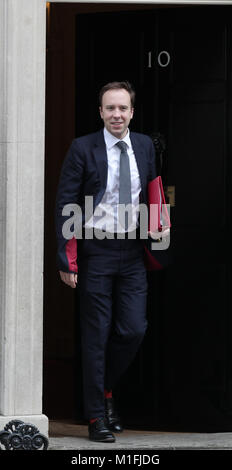 Londra, Regno Unito. Il 30 gennaio, 2018. Matt Hancock del Segretario di Stato per il digitale, cultura, mezzi di comunicazione e lo sport visto lasciare 10 Downing Street, Londra, UK Credit: RM Premere/Alamy Live News Foto Stock