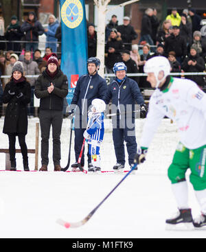 WStockholm, Svezia, 30 gennaio, 2018. Il Duca e la Duchessa di Cambridge, Tour di Svezia 30th-31th Gennaio,2018. Lei a Vasaparken, Stoccolma. Foto Stock