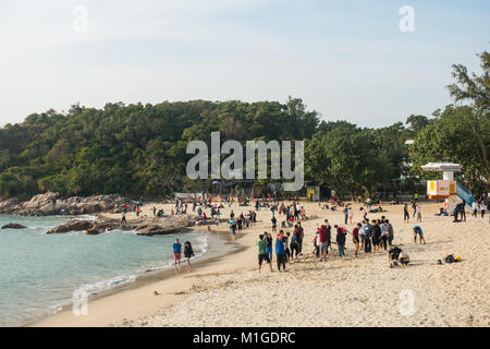 Hung Shing Yeh Beach sull Isola di Lamma, Hong Kong, Cina Foto Stock