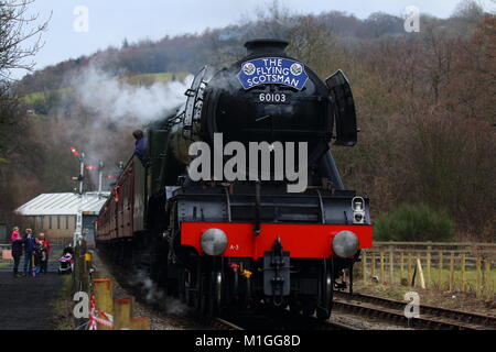 Il Flying Scotsman a Grovsmont Foto Stock