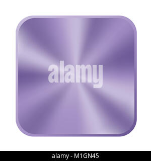 Ultra Violet metallo icona pulsante. Illustrazione Vettoriale. Foto Stock